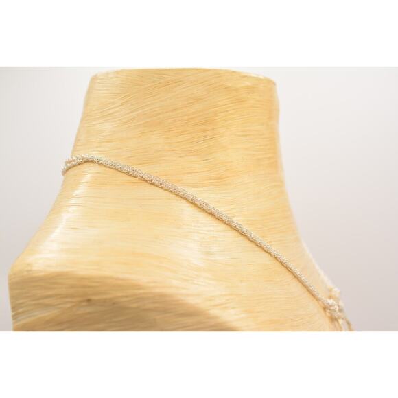 Sparkling Sage Pendant Necklace Brushed Silver Layered Multi-Chain Signed Bin2C - Picture 11 of 12